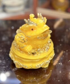 Cóc Thiềm Thừ Phong Thủy Đế Xoay Bột Đá Vàng