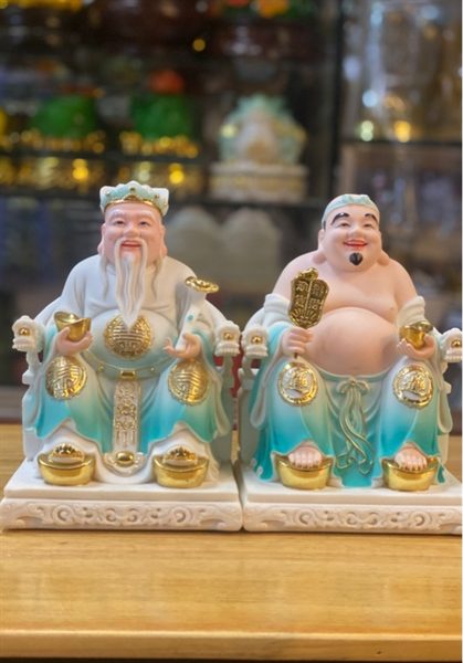 Tượng Thần Tài Thổ Địa Composite Xanh