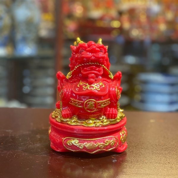 Tỳ Hưu Phong Thủy Đế Xoay Bột Đá Đỏ