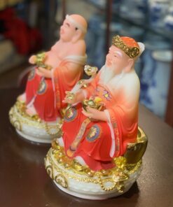 Tượng Thần Tài Thổ Địa Đá Đỏ TD10