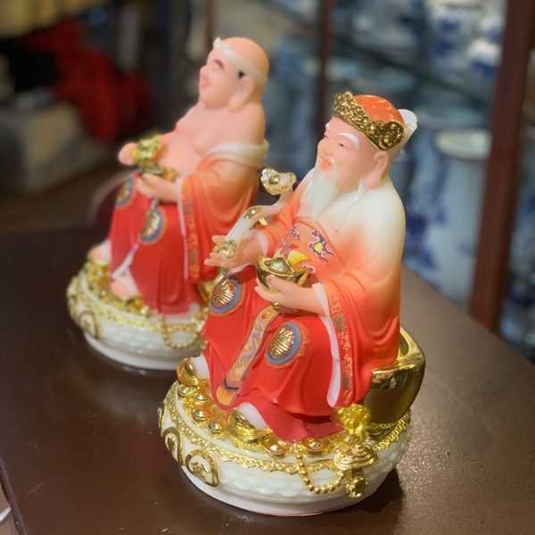 Tượng Thần Tài Thổ Địa Đá Đỏ TD10