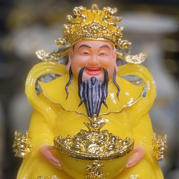 Tượng Thần Phát/ Tượng Triệu Công Minh Phú Qúy Bột Đá Vàng Thạch Anh