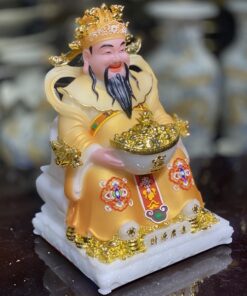 Tượng Thần Tiền/ Thần Phát Phú Quý Rồng Vàng Gấm