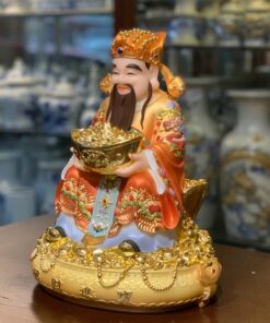 Tượng Thần Tiền/ Thần Phát Đá Đỏ 4203