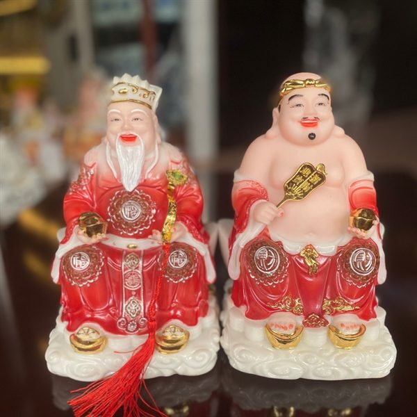 Tượng Thần Tài Thổ Địa Bột Đá Đỏ SP001259 - Ảnh 2