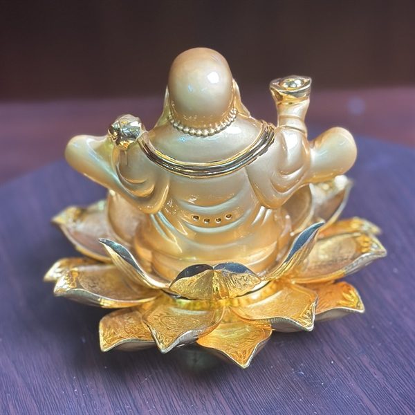 Tượng Di Lặc Tọa Sen Đặt Ô Tô-Bàn Làm Việc