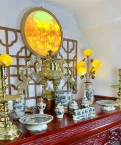 Bộ Đồ Thờ Thần Linh Men Rạn Vẽ BTL01RV