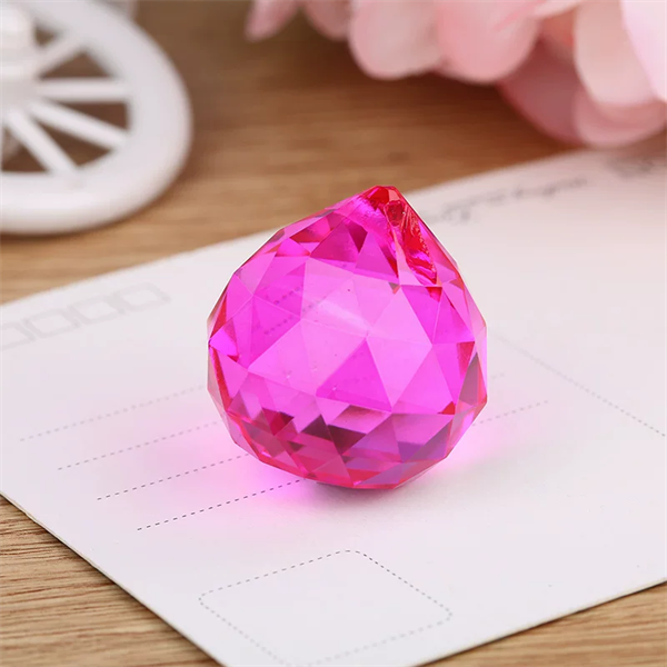 Cầu Treo Phong Thủy Pha Lê Hồng Đậm