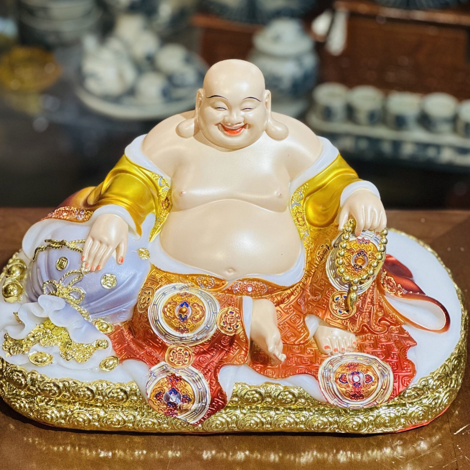 Tượng Di Lặc Hiệu Ứng Đồng Đỏ