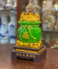 Túi Tiền Vàng Màu Xanh Chiêu Tài