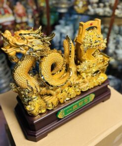 Tượng Rồng Phong Thủy Kéo Xô Tiền