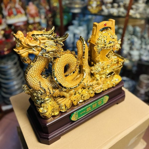 Tượng Rồng Phong Thủy Kéo Xô Tiền