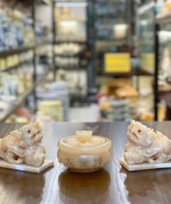 Cặp Tỳ Hưu Đá Ngọc Hoàng Long