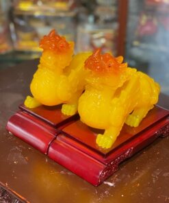 Cặp Tỳ Hưu Phong Thủy Bột Đá Vàng