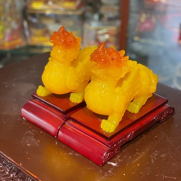 Cặp Tỳ Hưu Phong Thủy Bột Đá Vàng