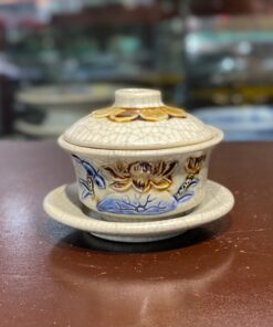 Bát Sâm/ Bát Nước Men Rạn Đắp Nổi