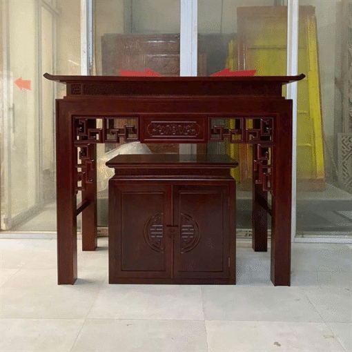 Án Gian/Bàn Thờ Chung Cư Gỗ Sồi AGBT04