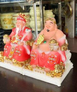 Tượng Thần Tài Thổ Địa Thiềm Thừ Bột Đá Đỏ