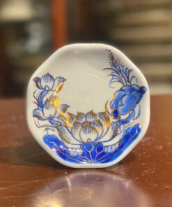Chân Nến Men Lam Vẽ Vàng
