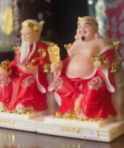 Tượng Thần Tài Thổ Địa Bột Đá Đỏ