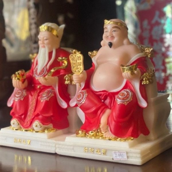 Tượng Thần Tài Thổ Địa Bột Đá Đỏ