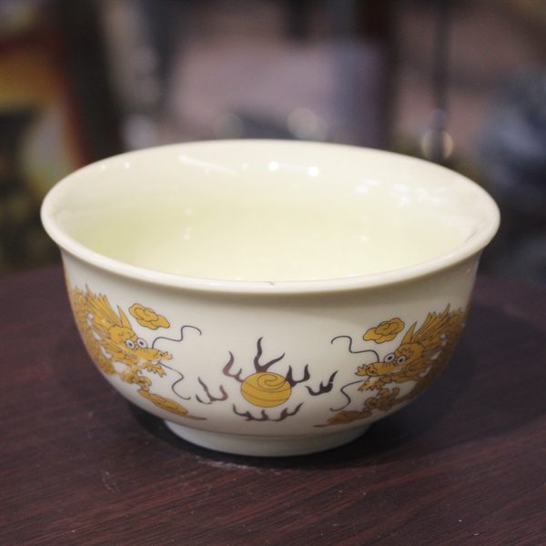 Bát Thờ Rồng Men Vàng Ngà