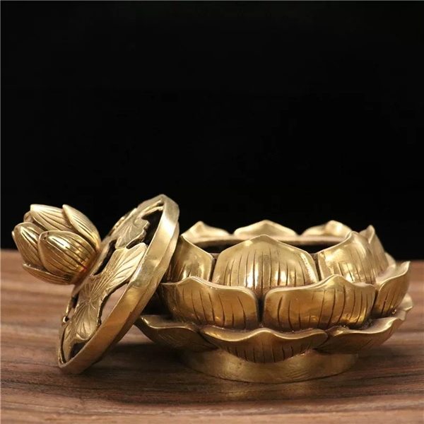 Đốt Trầm Sen Vàng Đồng