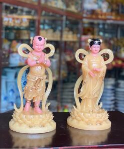 Tượng Tiên Đồng Ngọc Nữ Bột Đá Vàng