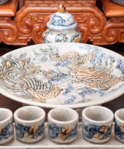 Bộ Thờ Gia Tiên Men Rạn Đắp Nổi BTGTMRDN1