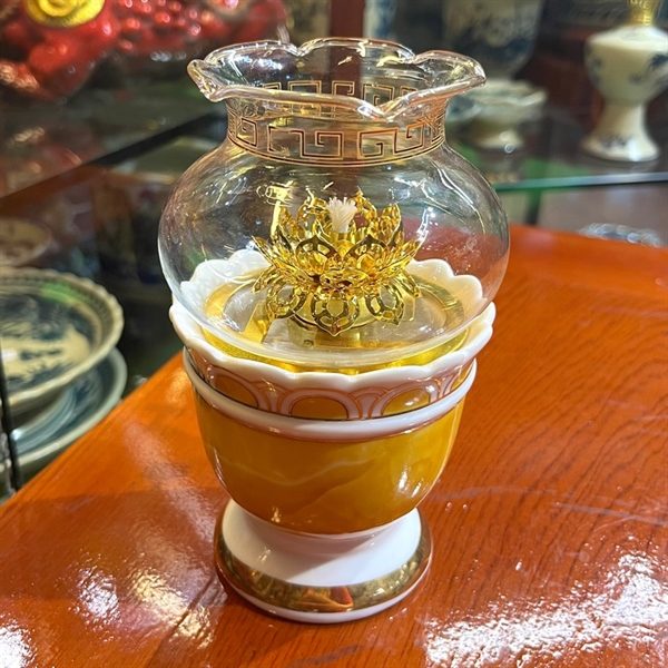 Đèn Dầu Vân Đá Vàng