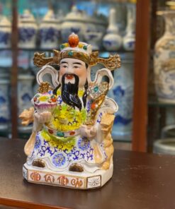 Tượng Thần Phát/ Thần Tiền Triệu Công Minh Sứ Gấm Xanh