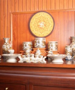 Bộ Thờ Gia Tiên Men Rạn Vẽ Vàng BTGTMRVV1
