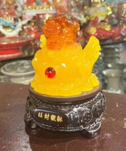 Tỳ Hưu Phong Thuỷ Đế Gỗ Xoay Màu Vàng