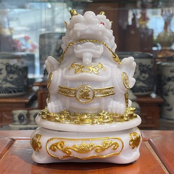 Tỳ Hưu Phong Thủy Đế Xoay Bột Đá Trắng