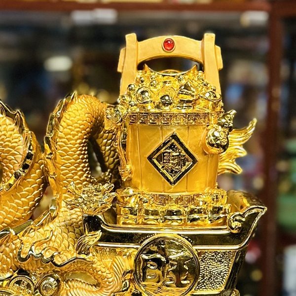 Tượng Rồng Phong Thủy Kéo Xô Tiền