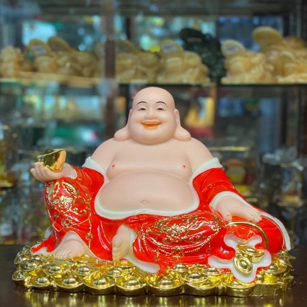 Tượng Di Lặc Bột Đá Đỏ