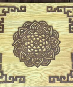 Combo Bộ Ốp Hoa Văn Trang Trí Mandala Và 4 Triện Góc Hoa Văn