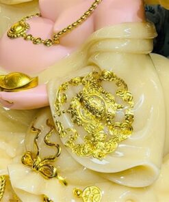 Tượng Di Lặc Phú Qúy Cóc Bột Đá Vàng