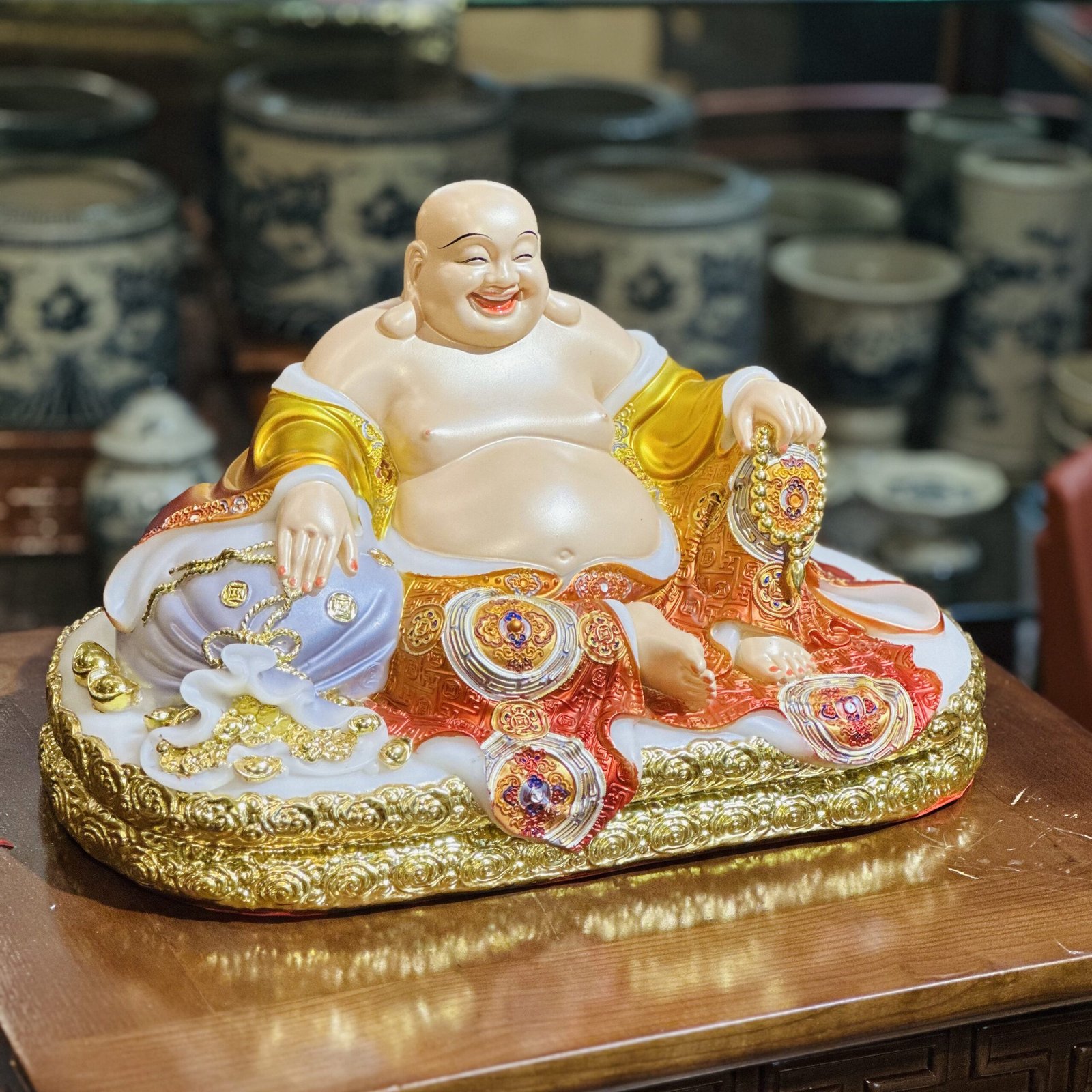 Tượng Di Lặc Hiệu Ứng Đồng Đỏ