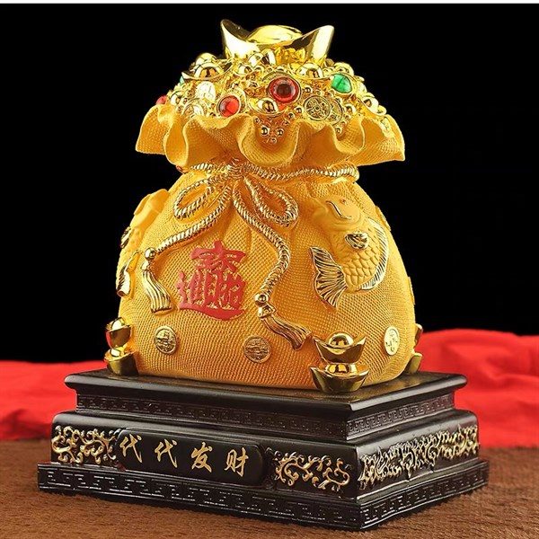 Túi Tiền Chiêu Tài Tiến Bảo Vàng Kim