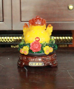 Tỳ Hưu Phong Thuỷ Xoay Đế Gỗ Hồ Lô Vàng