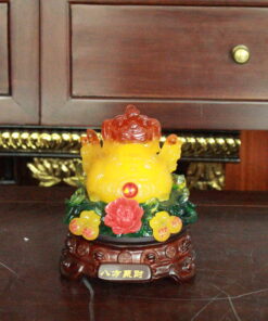 Tỳ Hưu Phong Thuỷ Xoay Đế Gỗ Hồ Lô Vàng