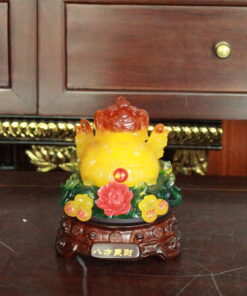 Tỳ Hưu Phong Thuỷ Xoay Đế Gỗ Hồ Lô Vàng