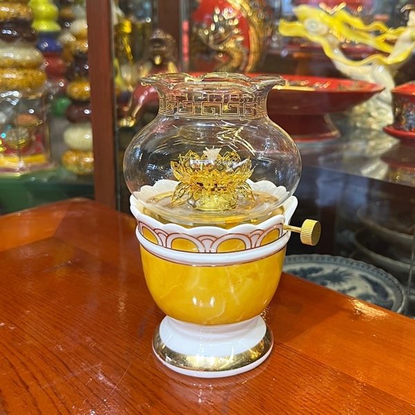 Đèn Dầu Vân Đá Vàng