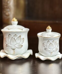 Chóe Thờ Hoa Sen Bạch Ngọc