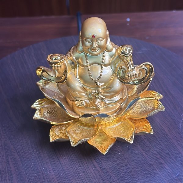 Tượng Di Lặc Tọa Sen Đặt Ô Tô-Bàn Làm Việc