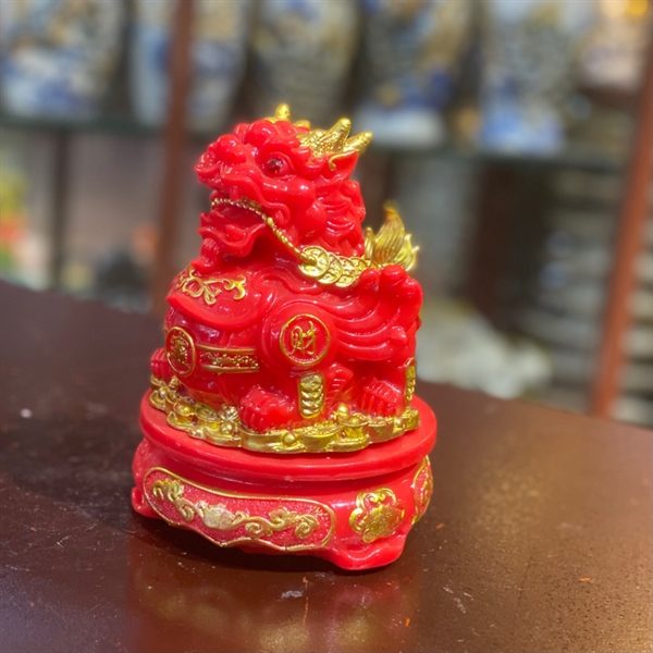 Tỳ Hưu Phong Thủy Đế Xoay Bột Đá Đỏ