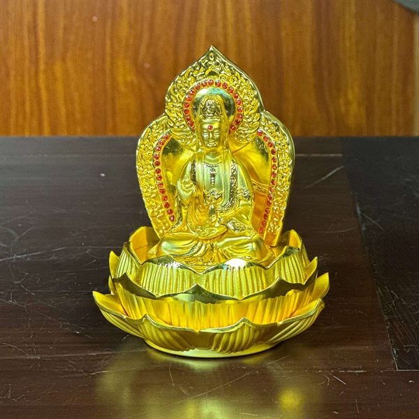 Tượng Phật Quan Âm Bồ Tát Tọa Sen Để ÔTô