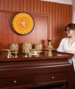 Bộ Đồ Thờ Gia Tiên Đồng Vàng BTGTDV1