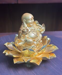 Tượng Di Lặc Tọa Sen Đặt Ô Tô-Bàn Làm Việc